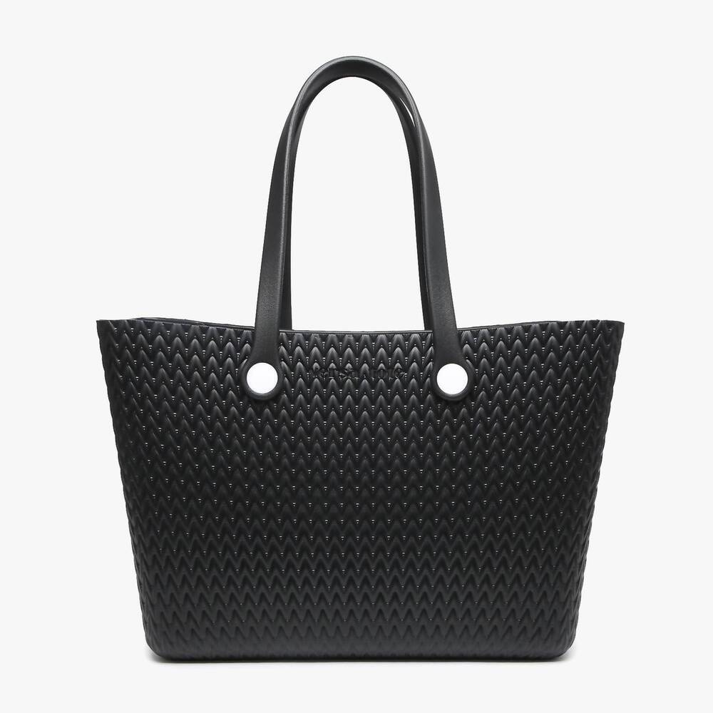 NEW JEN & CO. women's carrie textured versa tote bag in black
